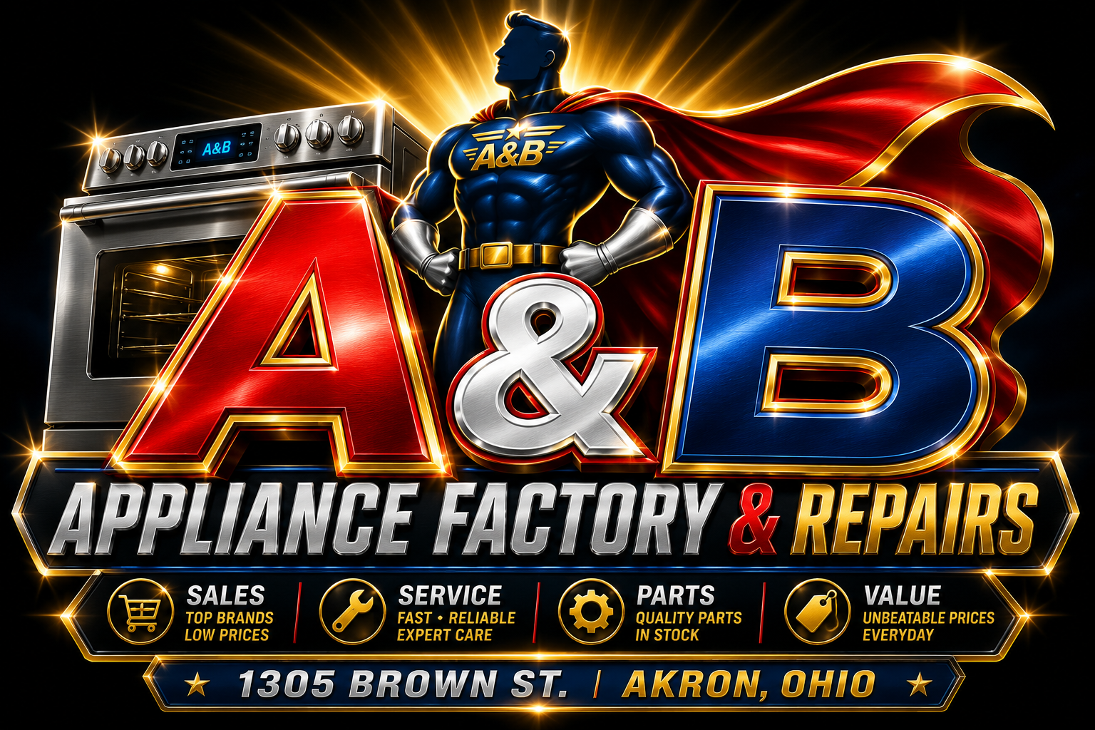 A&B Appliance Factory & Repairs sales, service, parts and value